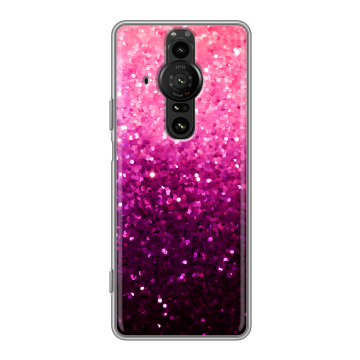 Силиконовый противоударный чехол на Sony Xperia Pro-I с принтом Блестки
