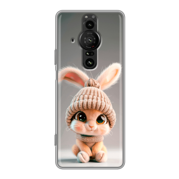 Силиконовый противоударный чехол на Sony Xperia Pro-I с принтом Кролик