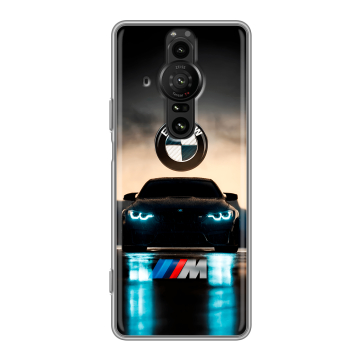 Силиконовый противоударный чехол на Sony Xperia Pro-I с принтом БМВ BMW