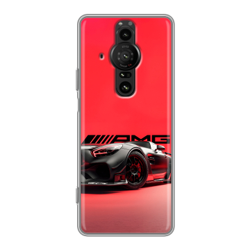 Силиконовый противоударный чехол на Sony Xperia Pro-I с принтом Мерседес Mercedes AMG
