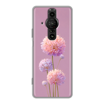 Силиконовый противоударный чехол на Sony Xperia Pro-I с принтом Цветы Силиконовый противоударный чехол на Sony Xperia Pro-I с принтом Цветы