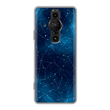 Силиконовый противоударный чехол на Sony Xperia Pro-I с принтом Космос звезды