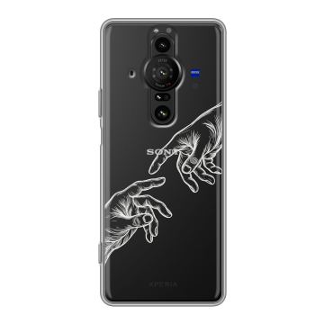 Силиконовый противоударный чехол на Sony Xperia Pro-I с принтом Сотворение мира