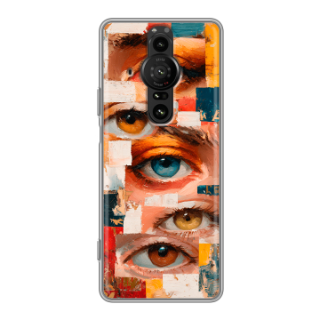 Силиконовый противоударный чехол на Sony Xperia Pro-I с принтом Модный принт