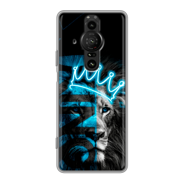Силиконовый противоударный чехол на Sony Xperia Pro-I с принтом Король лев Силиконовый противоударный чехол на Sony Xperia Pro-I с принтом Король лев