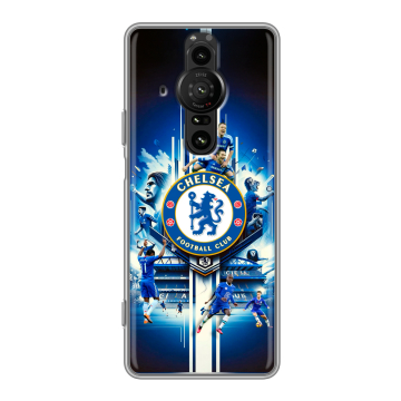 Силиконовый противоударный чехол на Sony Xperia Pro-I с принтом Chelsea Челси Силиконовый противоударный чехол на Sony Xperia Pro-I с принтом Chelsea Челси