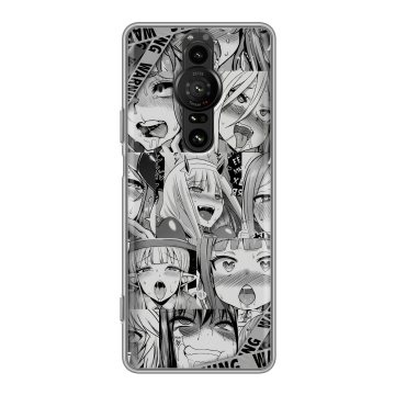 Силиконовый противоударный чехол на Sony Xperia Pro-I с принтом Ahegao Ахегао Аниме Силиконовый противоударный чехол на Sony Xperia Pro-I с принтом Ahegao Ахегао Аниме