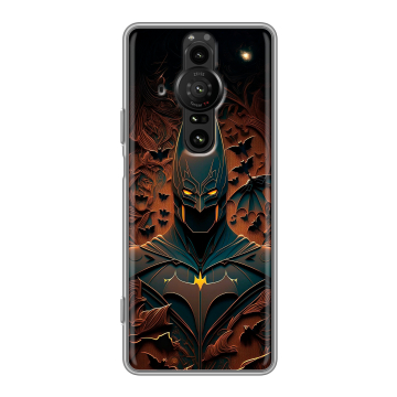 Силиконовый противоударный чехол на Sony Xperia Pro-I с принтом Batman Бэтмен Силиконовый противоударный чехол на Sony Xperia Pro-I с принтом Batman Бэтмен