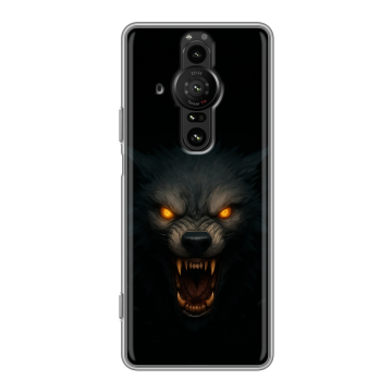 Силиконовый противоударный чехол на Sony Xperia Pro-I с принтом Волк Силиконовый противоударный чехол на Sony Xperia Pro-I с принтом Волк