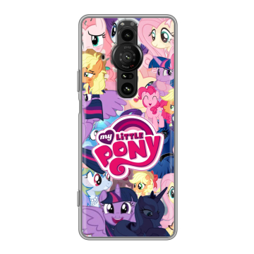 Силиконовый противоударный чехол на Sony Xperia Pro-I с принтом My little pony Дружба чудо Силиконовый противоударный чехол на Sony Xperia Pro-I с принтом My little pony Дружба чудо