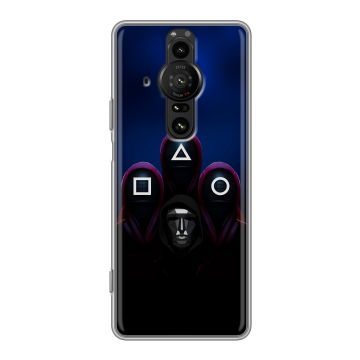 Силиконовый противоударный чехол на Sony Xperia Pro-I с принтом Игра Кальмара Силиконовый противоударный чехол на Sony Xperia Pro-I с принтом Игра Кальмара