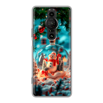 Силиконовый противоударный чехол на Sony Xperia Pro-I с принтом Новый год Силиконовый противоударный чехол на Sony Xperia Pro-I с принтом Новый год