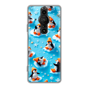 Силиконовый противоударный чехол на Sony Xperia Pro-I с принтом Новый год Силиконовый противоударный чехол на Sony Xperia Pro-I с принтом Новый год