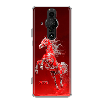 Силиконовый противоударный чехол на Sony Xperia Pro-I с принтом Новый год Силиконовый противоударный чехол на Sony Xperia Pro-I с принтом Новый год
