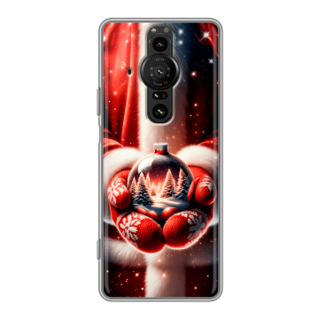 Силиконовый противоударный чехол на Sony Xperia Pro-I с принтом Новый год Силиконовый противоударный чехол на Sony Xperia Pro-I с принтом Новый год