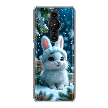 Силиконовый противоударный чехол на Sony Xperia Pro-I с принтом Новый год Силиконовый противоударный чехол на Sony Xperia Pro-I с принтом Новый год