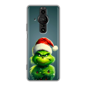 Силиконовый противоударный чехол на Sony Xperia Pro-I с принтом Новый год