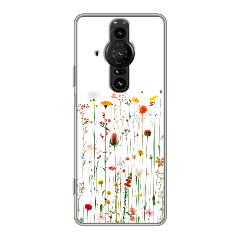 Силиконовый противоударный чехол на Sony Xperia Pro-I с принтом цветы Силиконовый противоударный чехол на Sony Xperia Pro-I с принтом цветы