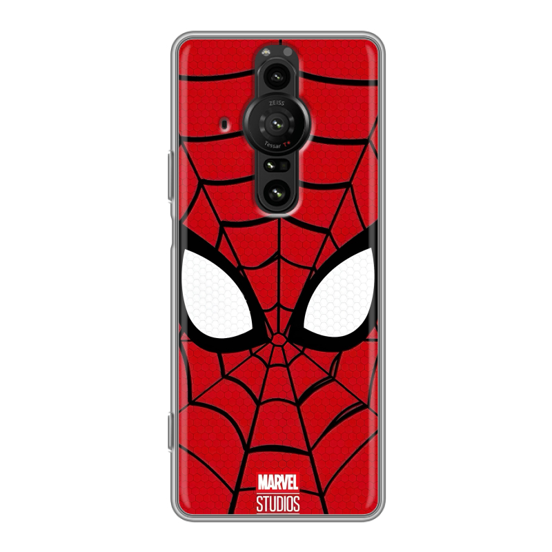 Силиконовый противоударный чехол на Sony Xperia Pro-I с принтом человек паук spiderman Силиконовый противоударный чехол на Sony Xperia Pro-I с принтом человек паук spiderman