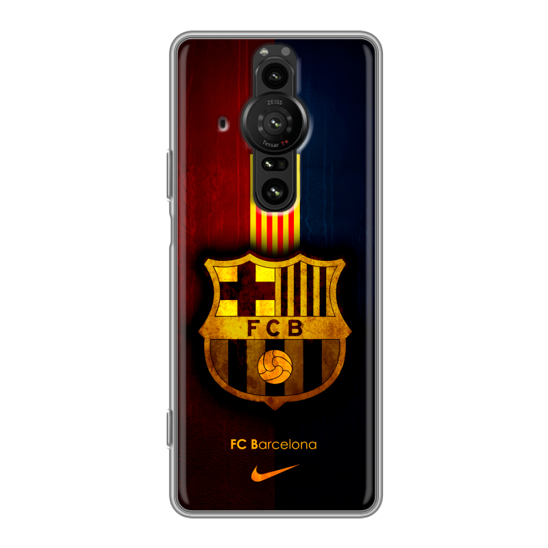 Силиконовый противоударный чехол на Sony Xperia Pro-I с принтом Барселона Barcelona Силиконовый противоударный чехол на Sony Xperia Pro-I с принтом Барселона Barcelona