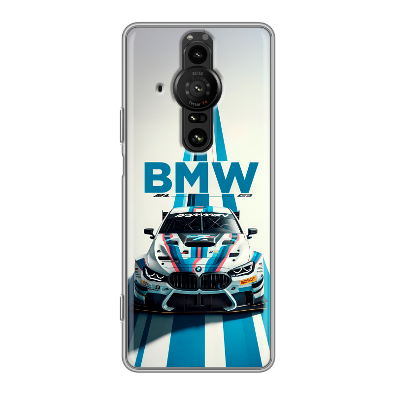 Силиконовый противоударный чехол на Sony Xperia Pro-I с принтом БМВ BMW Силиконовый противоударный чехол на Sony Xperia Pro-I с принтом БМВ BMW
