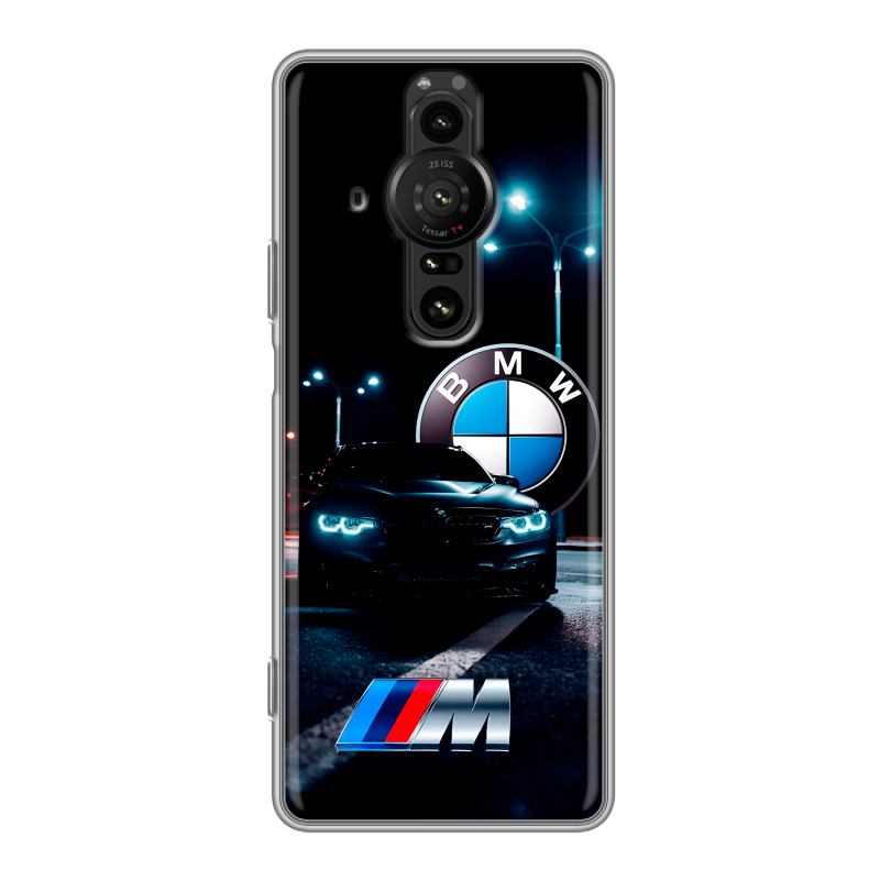 Силиконовый противоударный чехол на Sony Xperia Pro-I с принтом БМВ BMW Силиконовый противоударный чехол на Sony Xperia Pro-I с принтом БМВ BMW
