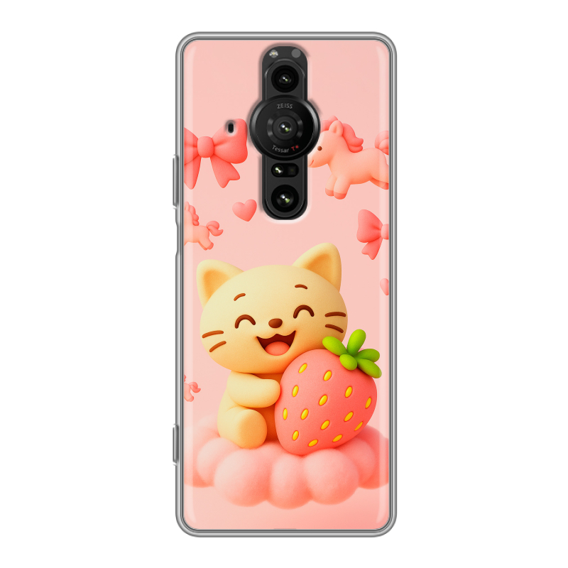 Силиконовый противоударный чехол на Sony Xperia Pro-I с принтом для девочек Силиконовый противоударный чехол на Sony Xperia Pro-I с принтом для девочек