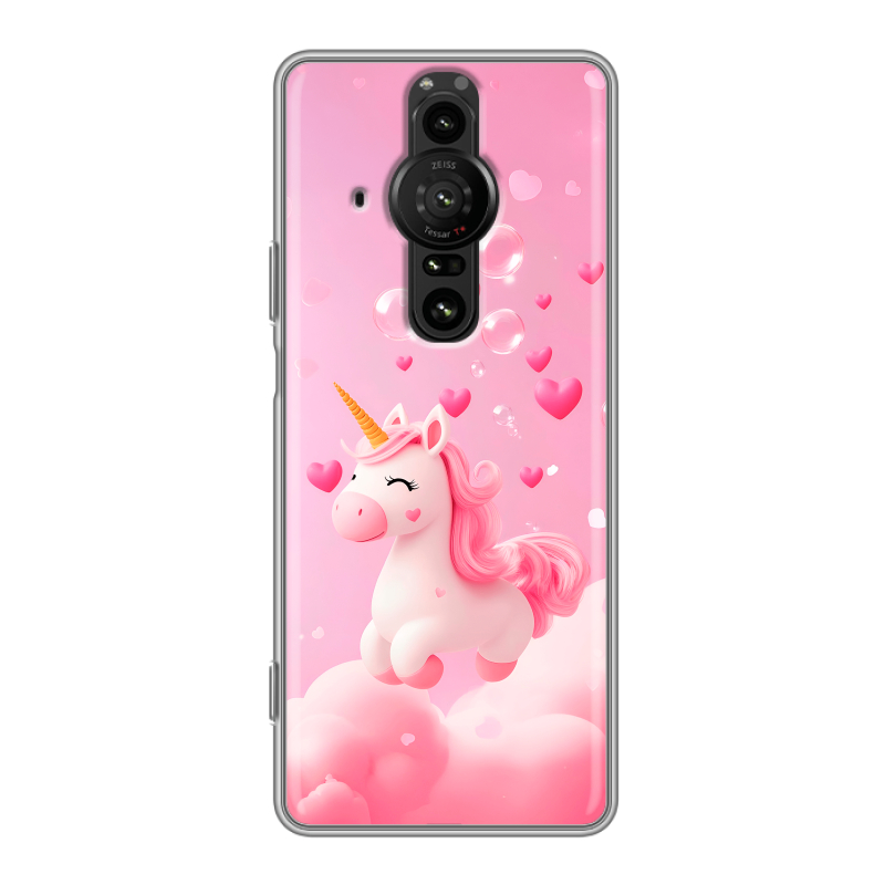 Силиконовый противоударный чехол на Sony Xperia Pro-I с принтом Единорог Силиконовый противоударный чехол на Sony Xperia Pro-I с принтом Единорог