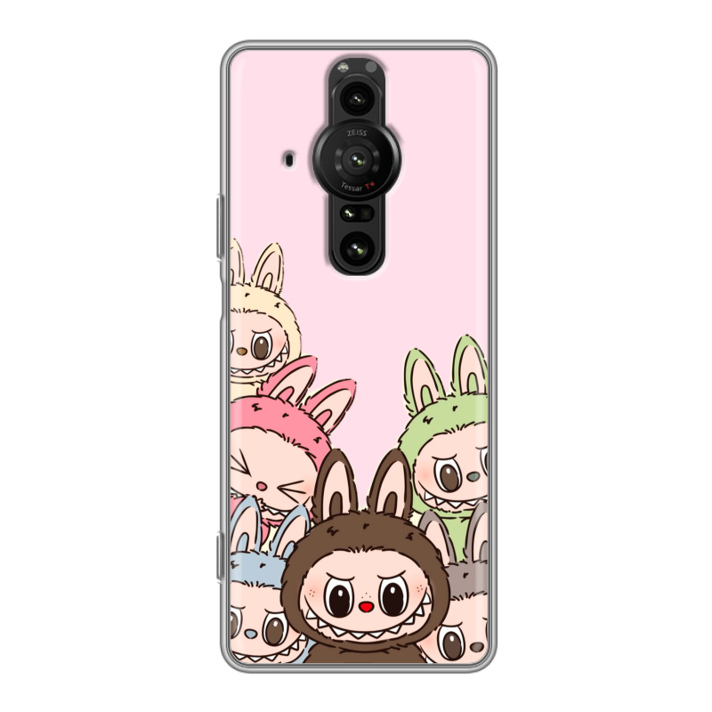 Силиконовый противоударный чехол на Sony Xperia Pro-I с принтом Лабубу Силиконовый противоударный чехол на Sony Xperia Pro-I с принтом Лабубу