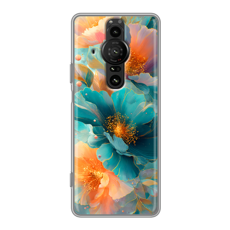 Силиконовый противоударный чехол на Sony Xperia Pro-I с принтом Цветы Силиконовый противоударный чехол на Sony Xperia Pro-I с принтом Цветы