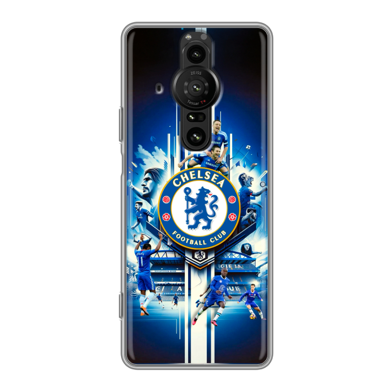 Силиконовый противоударный чехол на Sony Xperia Pro-I с принтом Chelsea Челси Силиконовый противоударный чехол на Sony Xperia Pro-I с принтом Chelsea Челси