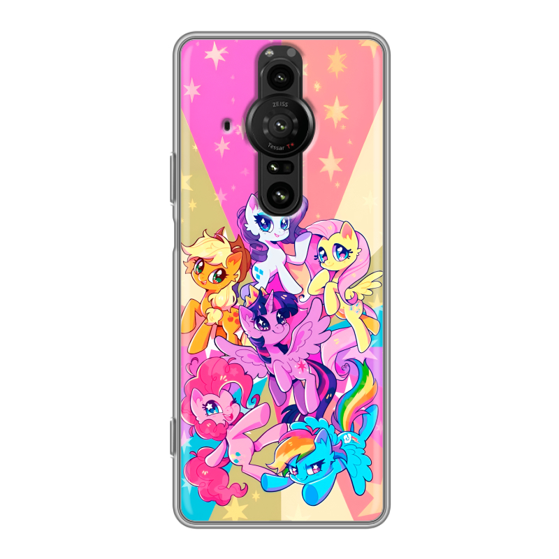 Силиконовый противоударный чехол на Sony Xperia Pro-I с принтом My little pony Дружба чудо Силиконовый противоударный чехол на Sony Xperia Pro-I с принтом My little pony Дружба чудо