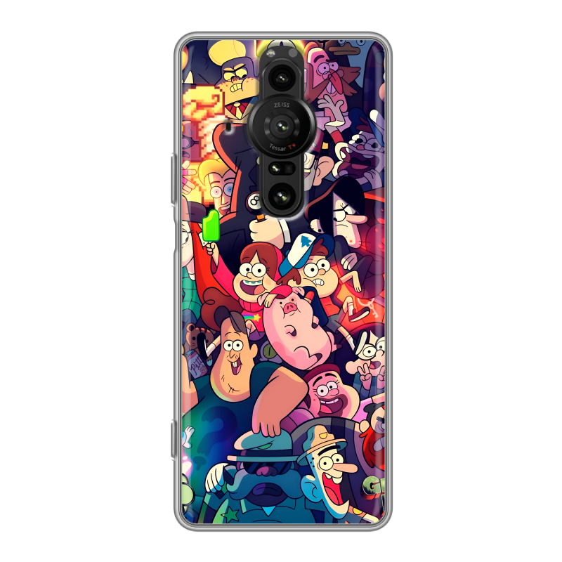 Силиконовый противоударный чехол на Sony Xperia Pro-I с принтом Gravity Falls Гравити Фолз Силиконовый противоударный чехол на Sony Xperia Pro-I с принтом Gravity Falls Гравити Фолз