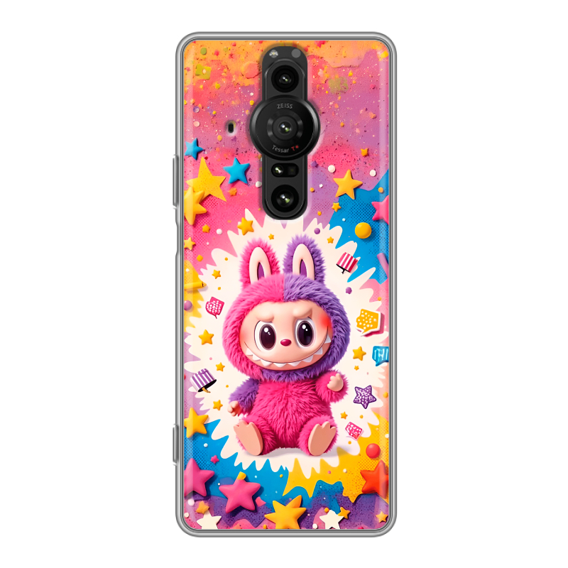 Силиконовый противоударный чехол на Sony Xperia Pro-I с принтом Labubu Лабубу Силиконовый противоударный чехол на Sony Xperia Pro-I с принтом Labubu Лабубу
