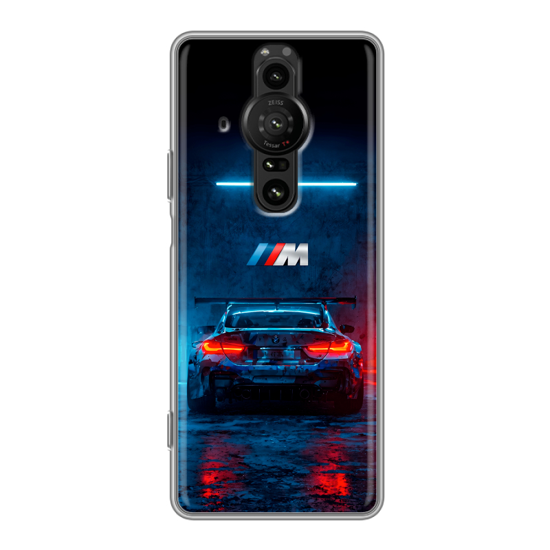 Силиконовый противоударный чехол на Sony Xperia Pro-I с принтом BMW БМВ Силиконовый противоударный чехол на Sony Xperia Pro-I с принтом BMW БМВ