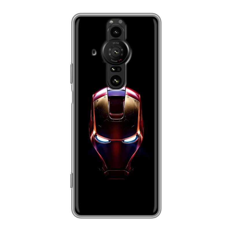 Силиконовый противоударный чехол на Sony Xperia Pro-I с принтом IronMan Железный человек Силиконовый противоударный чехол на Sony Xperia Pro-I с принтом IronMan Железный человек