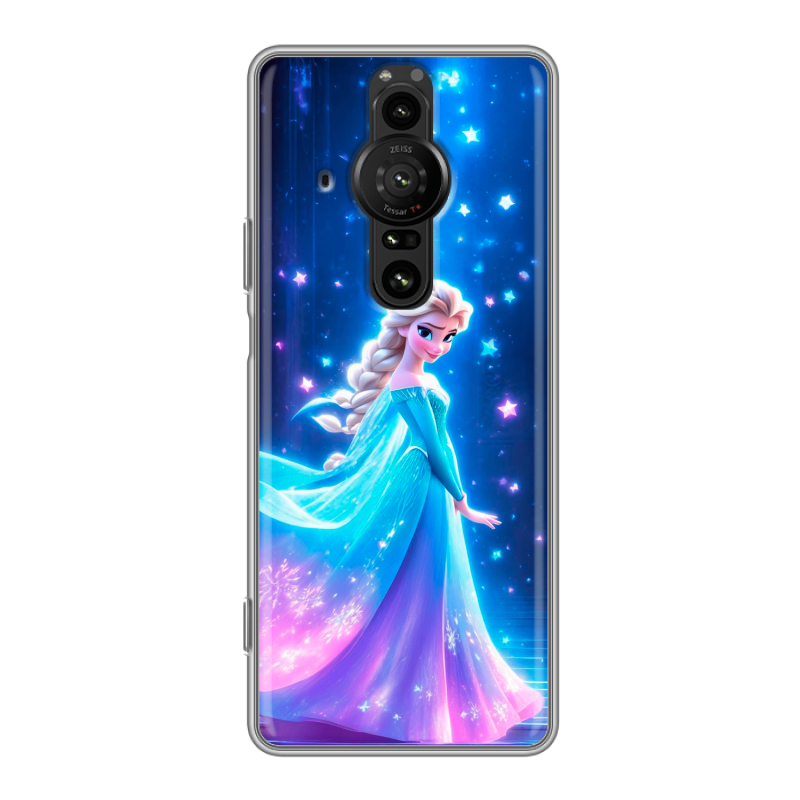 Силиконовый противоударный чехол на Sony Xperia Pro-I с принтом Холодное сердце Frozen Силиконовый противоударный чехол на Sony Xperia Pro-I с принтом Холодное сердце Frozen