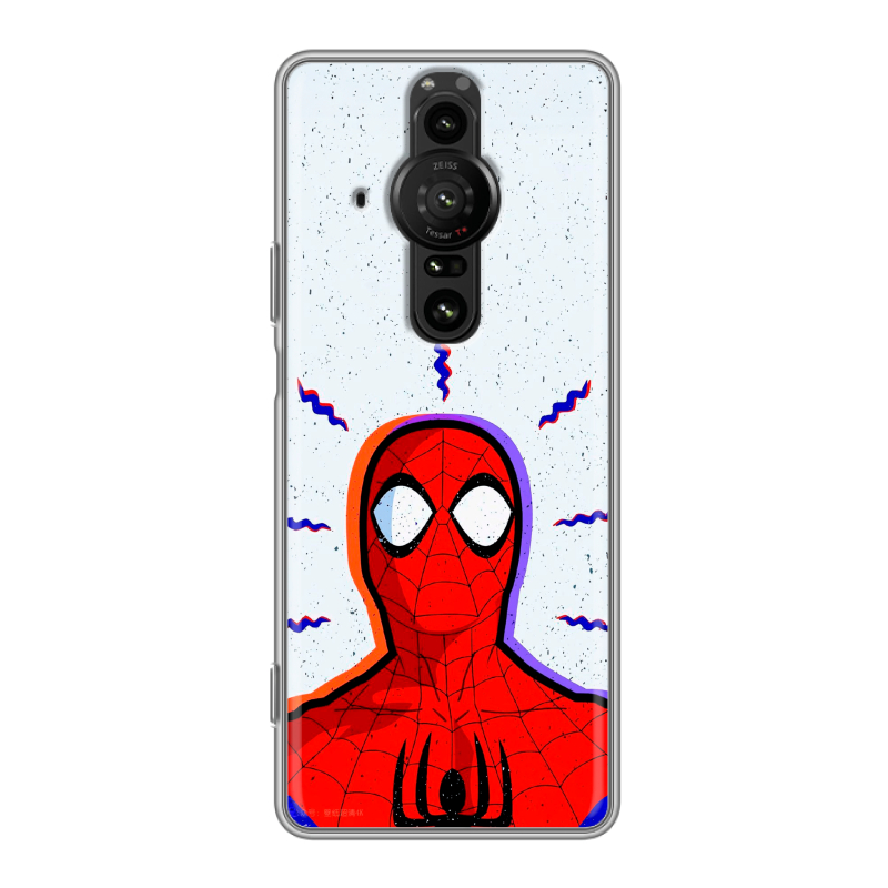 Силиконовый противоударный чехол на Sony Xperia Pro-I с принтом Spiderman Человек паук Силиконовый противоударный чехол на Sony Xperia Pro-I с принтом Spiderman Человек паук