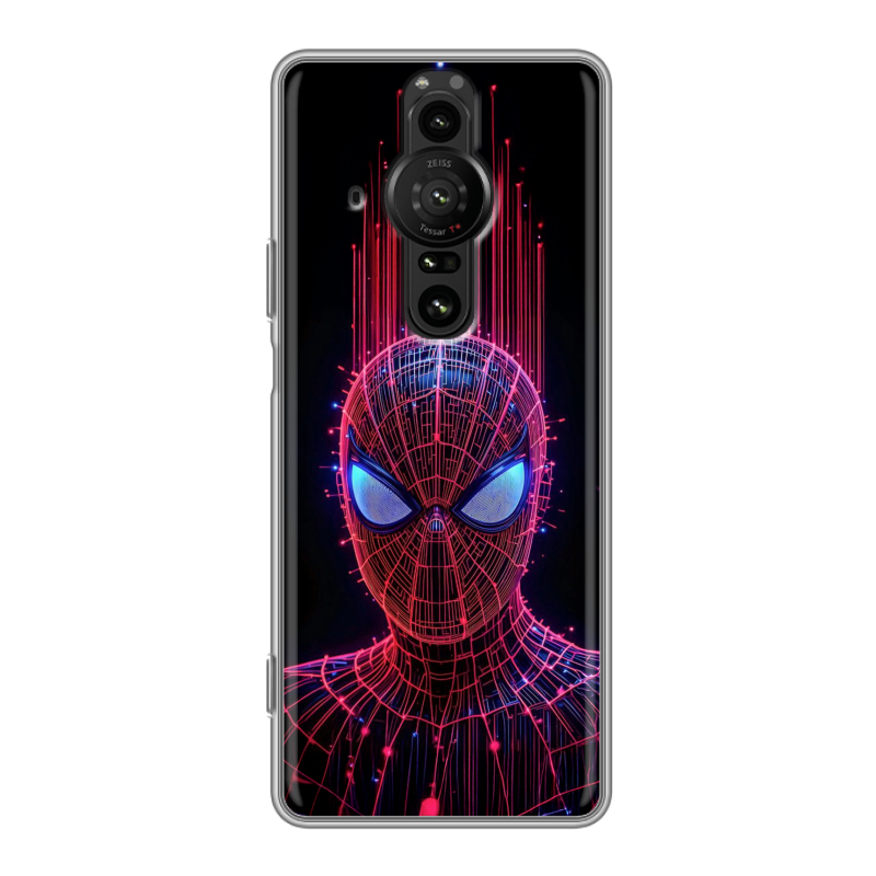 Силиконовый противоударный чехол на Sony Xperia Pro-I с принтом Spiderman Человек паук Силиконовый противоударный чехол на Sony Xperia Pro-I с принтом Spiderman Человек паук