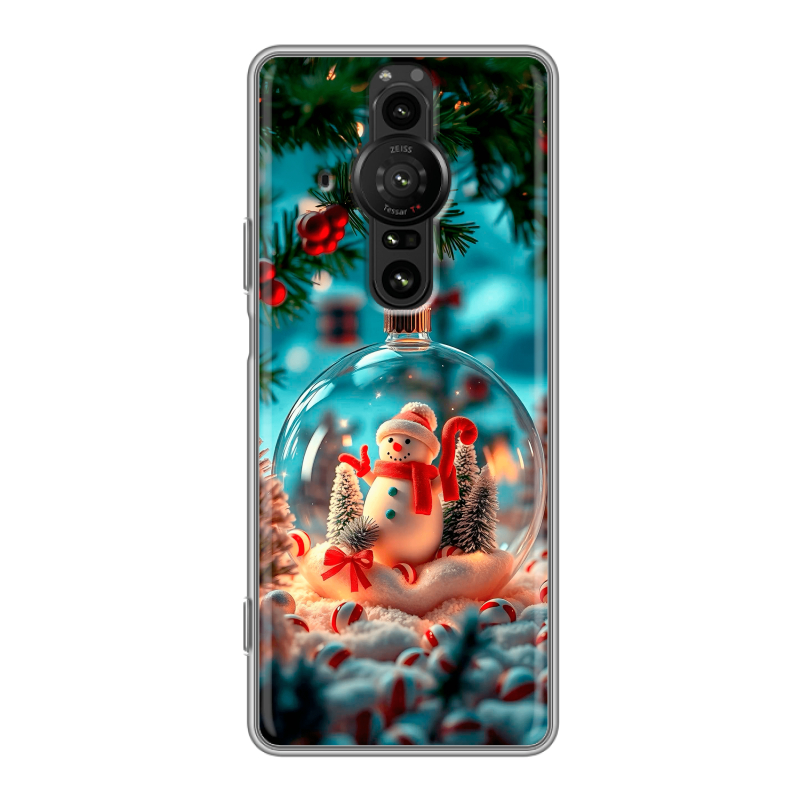 Силиконовый противоударный чехол на Sony Xperia Pro-I с принтом Новый год Силиконовый противоударный чехол на Sony Xperia Pro-I с принтом Новый год