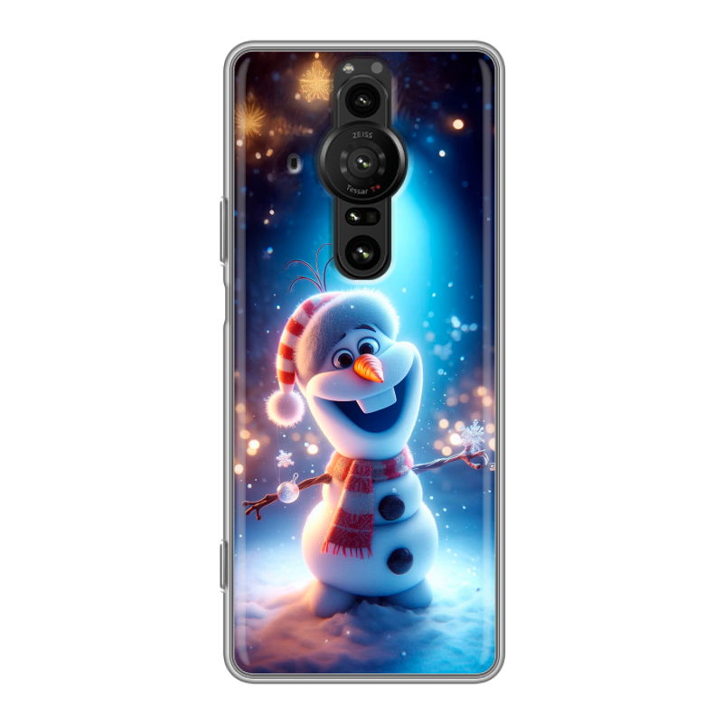 Силиконовый противоударный чехол на Sony Xperia Pro-I с принтом Новый год Силиконовый противоударный чехол на Sony Xperia Pro-I с принтом Новый год