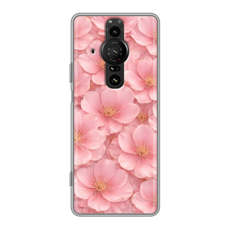 Силиконовый противоударный чехол на Sony Xperia Pro-I с принтом женский Силиконовый противоударный чехол на Sony Xperia Pro-I с принтом женский