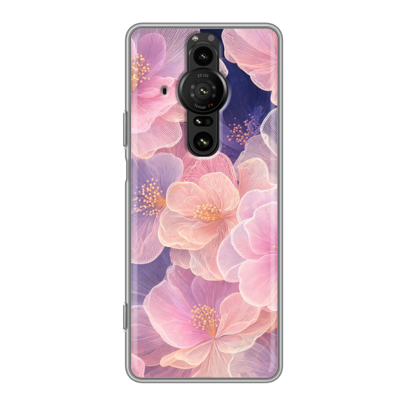 Силиконовый противоударный чехол на Sony Xperia Pro-I с принтом женский Силиконовый противоударный чехол на Sony Xperia Pro-I с принтом женский