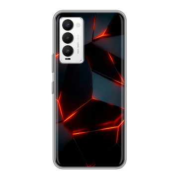 Силиконовый противоударный чехол на Tecno Camon 18 с принтом Яркие абстракции Силиконовый противоударный чехол на Tecno Camon 18 с принтом Яркие абстракции