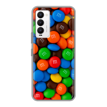 Силиконовый противоударный чехол на Tecno Camon 18 с принтом Конфеты Силиконовый противоударный чехол на Tecno Camon 18 с принтом Конфеты