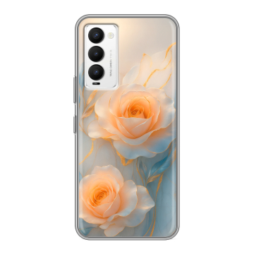 Силиконовый противоударный чехол на Tecno Camon 18 с принтом Женский Силиконовый противоударный чехол на Tecno Camon 18 с принтом Женский