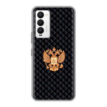 Силиконовый противоударный чехол на Tecno Camon 18 с принтом Герб России принт Силиконовый противоударный чехол на Tecno Camon 18 с принтом Герб России принт