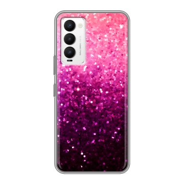 Силиконовый противоударный чехол на Tecno Camon 18 с принтом Блестки Силиконовый противоударный чехол на Tecno Camon 18 с принтом Блестки