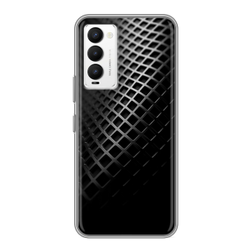 Силиконовый противоударный чехол на Tecno Camon 18 с принтом Текстура металла Силиконовый противоударный чехол на Tecno Camon 18 с принтом Текстура металла