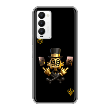 Силиконовый противоударный чехол на Tecno Camon 18 с принтом Золотой скрудж макдак